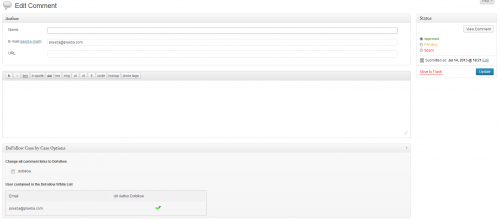 Editar comentario y hacer enlaces dofollow